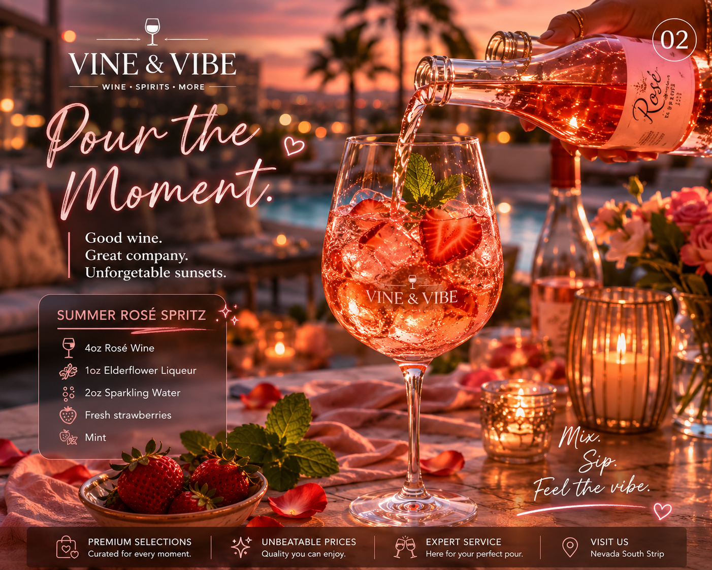 Vine & Vibe — Rosé Campaign